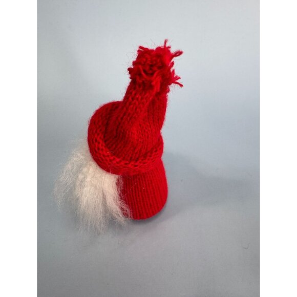 Swallings Sweden Wood Christmas Gnome With Red Knit Hat & White Beard 3" Tall - Picture 5 of 6